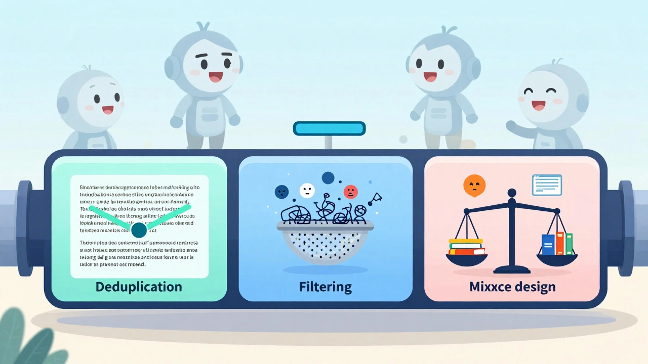 Training Data Pipelines for Generative AI: Deduplication, Filtering, and Mixture Design