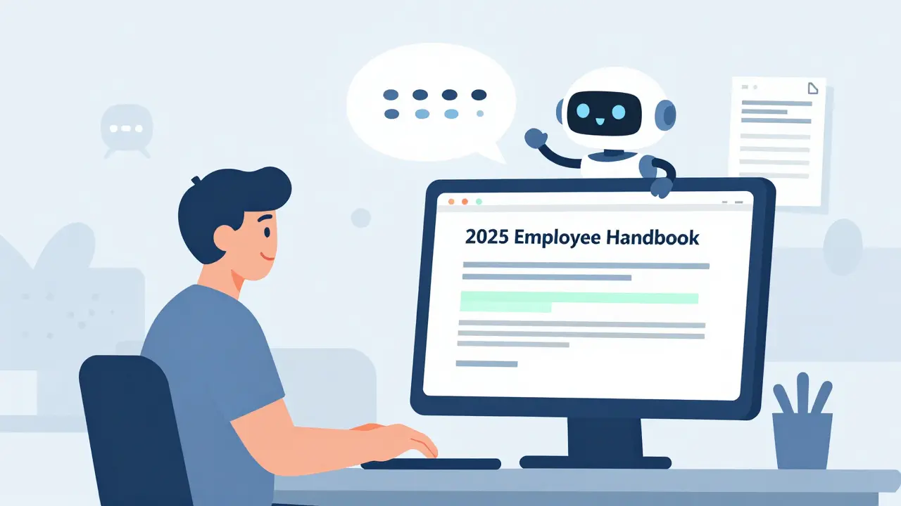 HR Knowledgebots: How Large Language Models Answer Policy Questions from Internal Handbooks