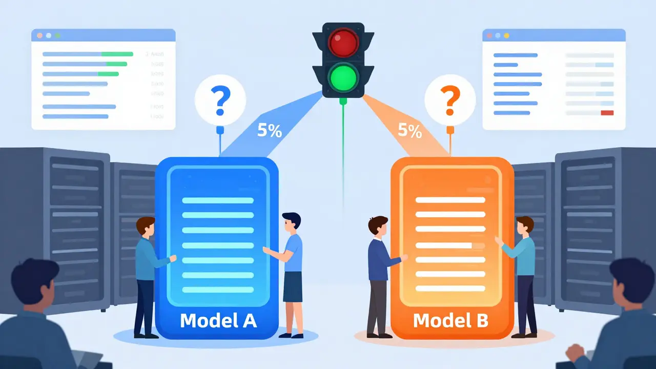 Traffic Shaping and A/B Testing for Large Language Model Releases