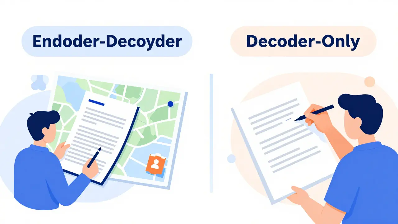 Encoder-Decoder vs Decoder-Only Transformers: Which Architecture Wins for LLMs?