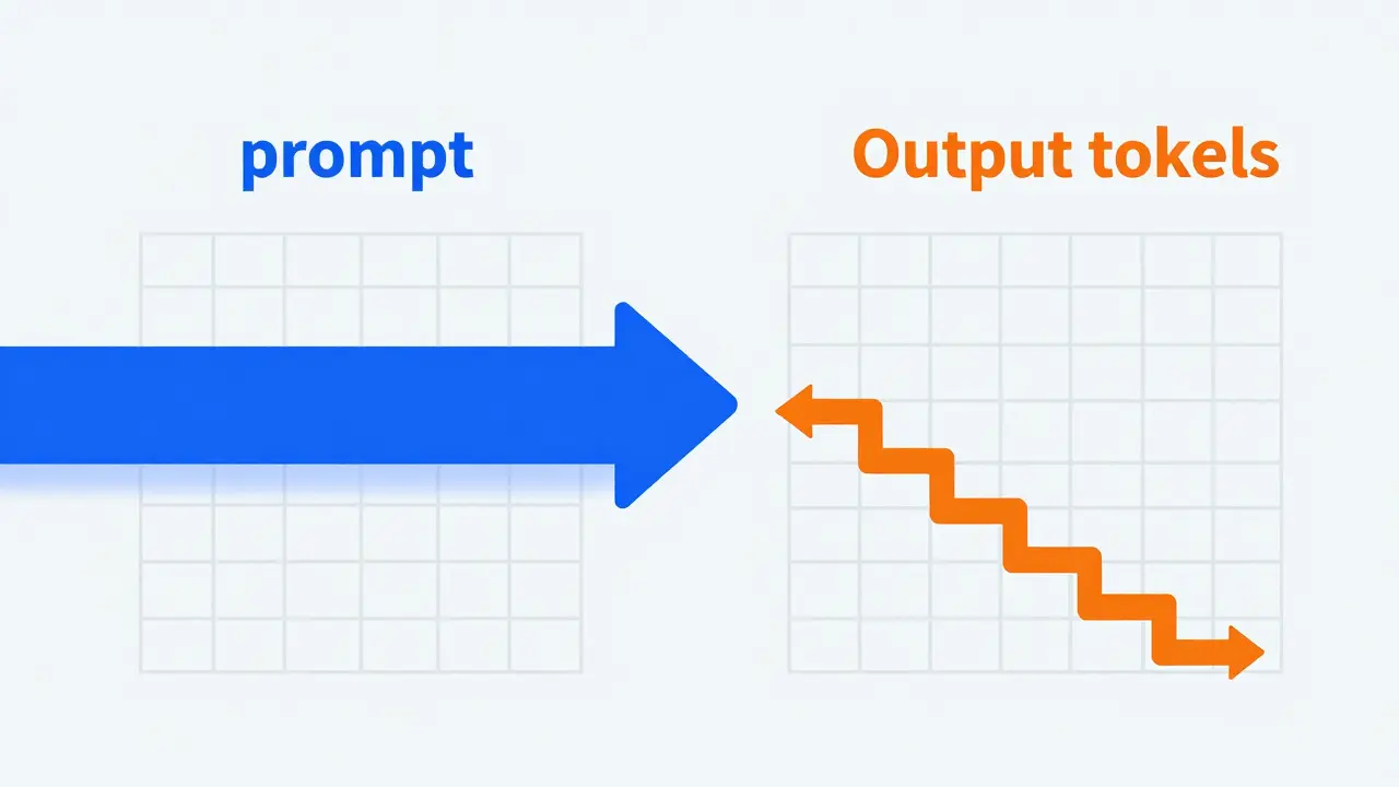 Why Output Tokens Cost More: The Computation Behind LLM Generation