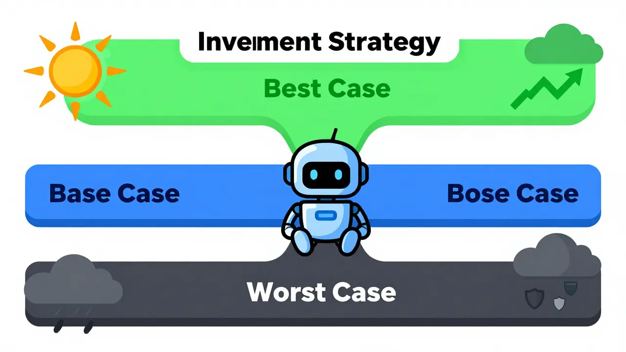 Three investment scenarios analyzed by AI