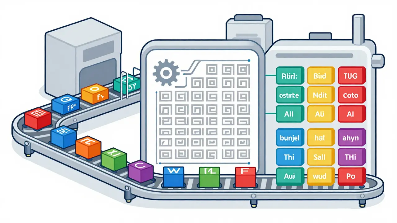 Abstract factory diagram showing AI processing multiple languages internally