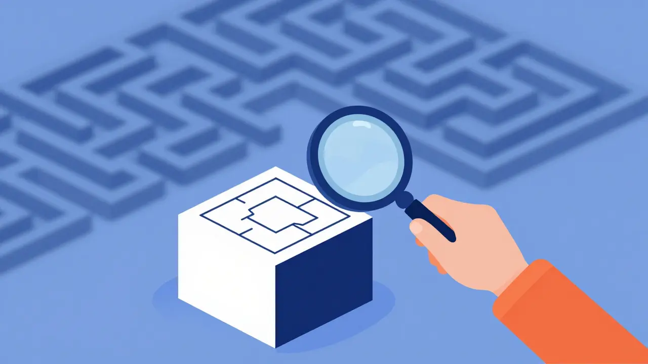 Attacker mapping the simple decision boundaries of a distilled AI model