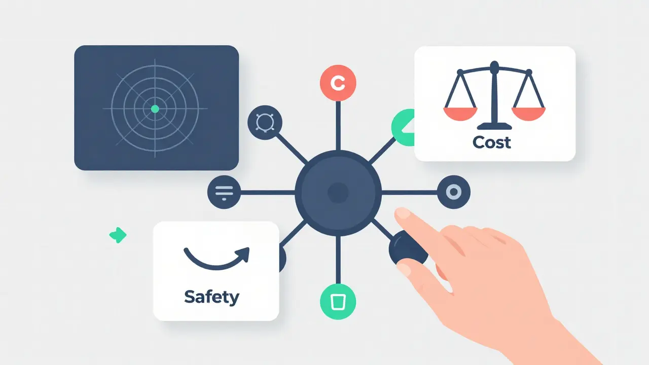 Dashboard visuals representing AI model monitoring and drift control