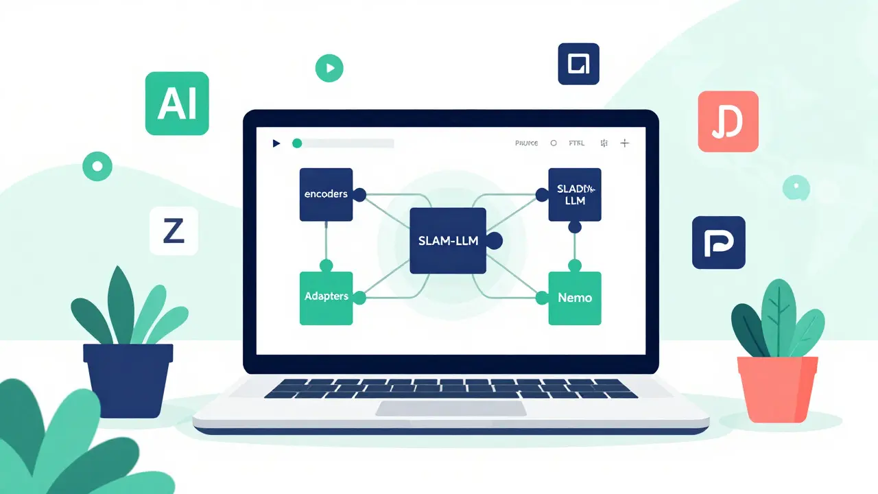 Developer workspace with modular AI framework components
