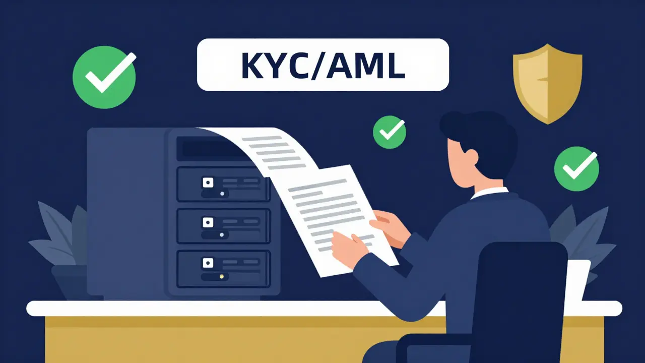 Financial officer verifying compliance documents via secure AI workflow