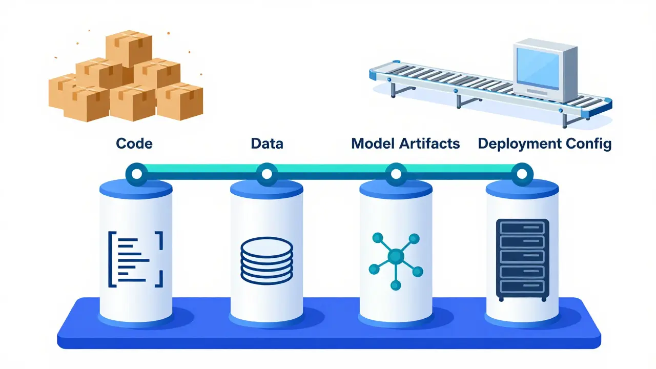 Four pillars of ML versioning: code, data, artifacts, and deployment config