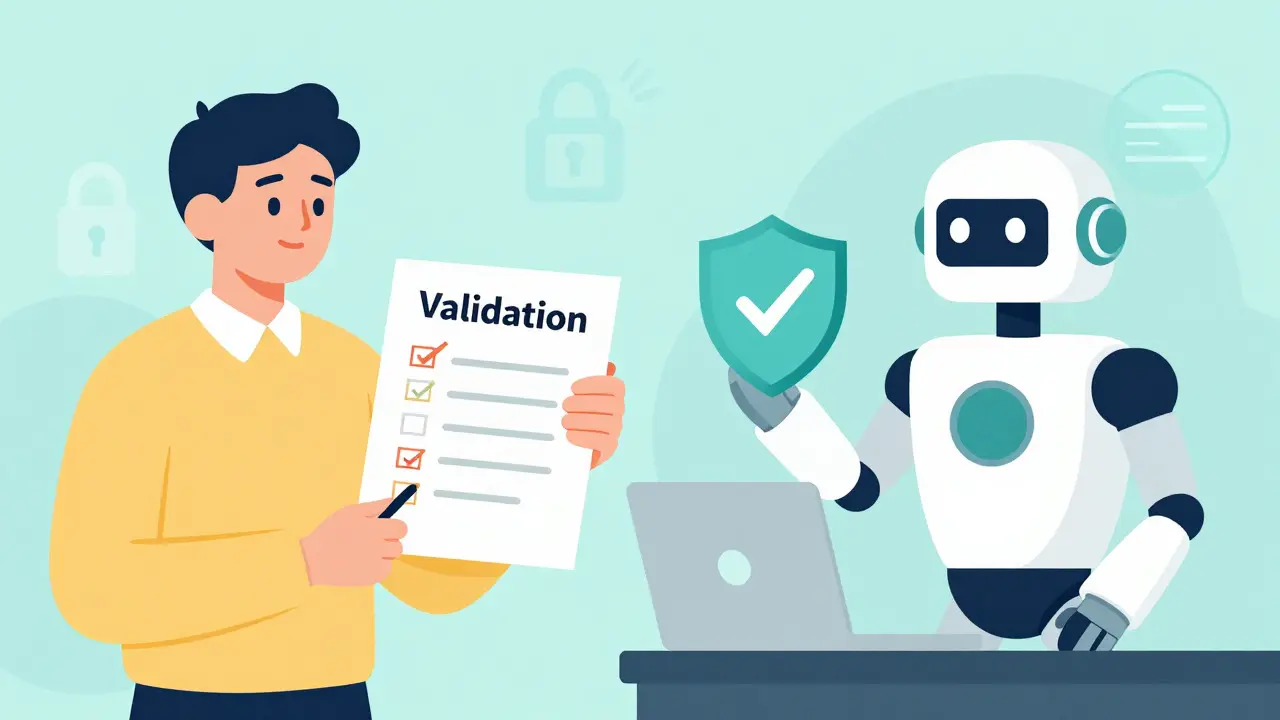 Human and robot collaborating on data validation and compliance
