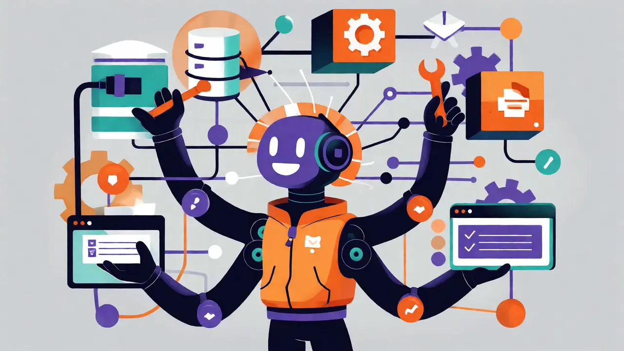 AI agent using tools to manage software components