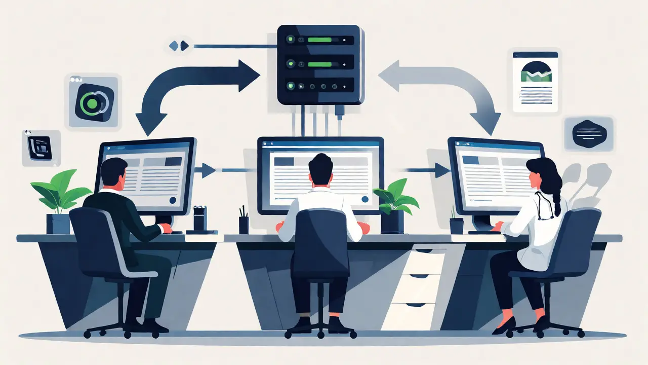 Experts reviewing AI outputs in a HITL workflow