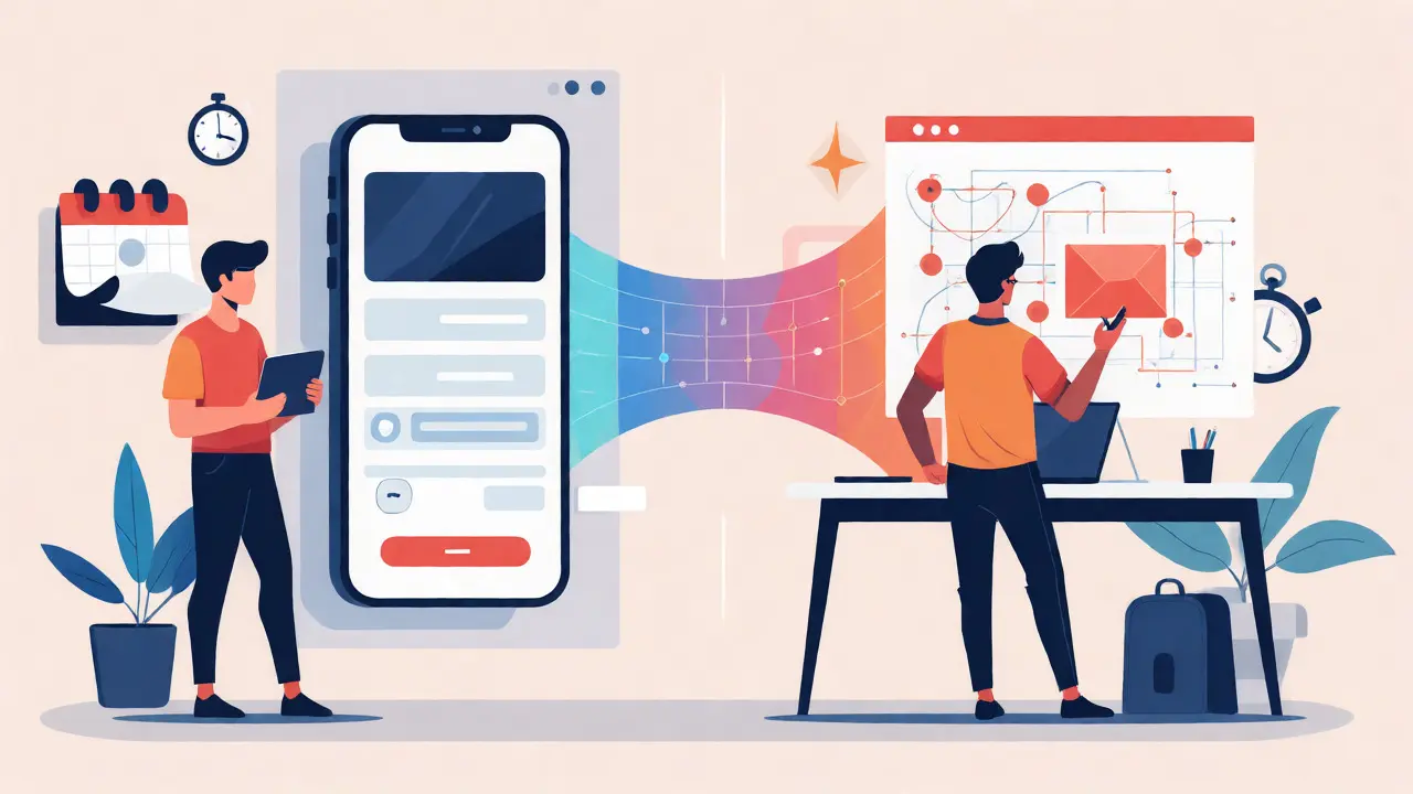 Collaboration between non-coder and developer enabled by AI tools.