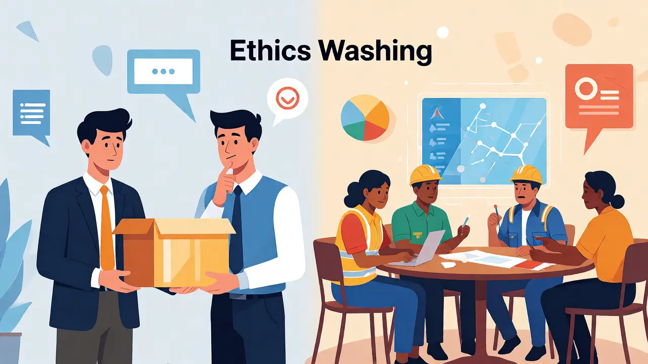 Contrast between superficial compliance and genuine stakeholder collaboration