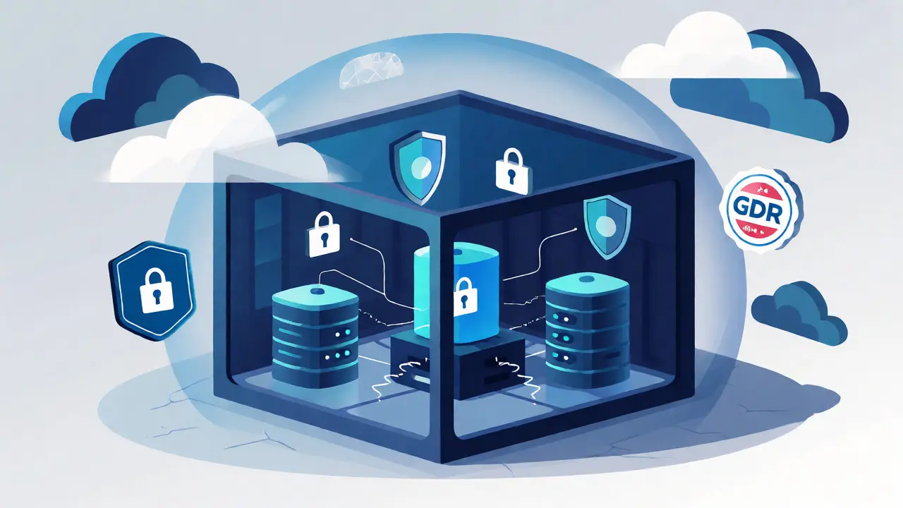 Secure local AI deployment protecting data privacy within a digital vault.
